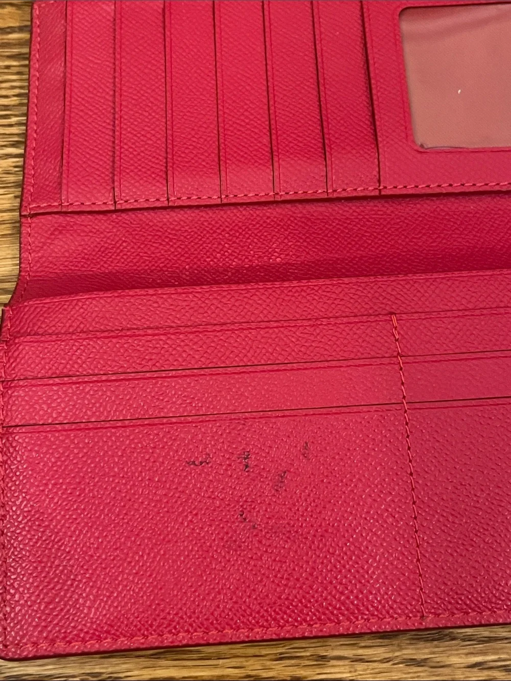 Coach Madison Pebbled Leather Slim Envelope Checkbook Wallet (Style F52715)